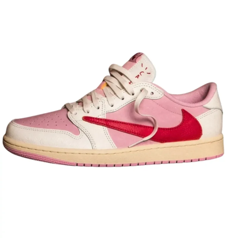 Travis Scott Air Jordan 1 Retro Low Sail Tropical Pink SKU-IQ7604-101